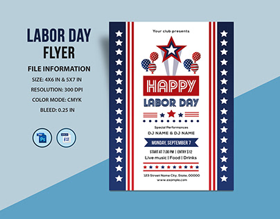 Us Labor Day Flyer Template