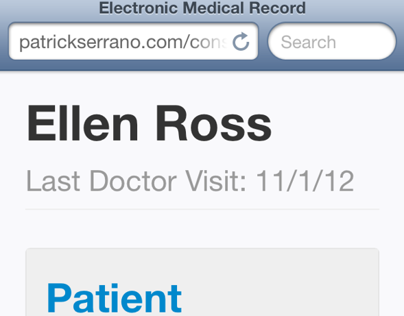 Electronic Medical Record Concept