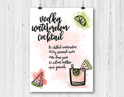 Vodka Watermelon Cocktail Print