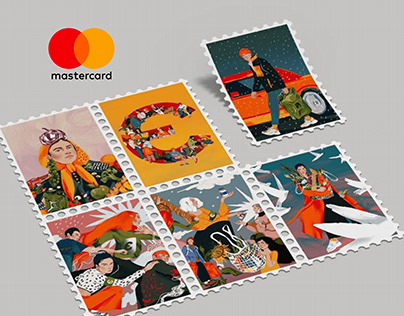 post stamps Mastercards