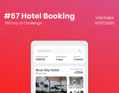 100-Day UI Challenge Day-67 | Hotel Booking