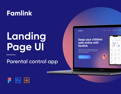 Famlink Parental control app - Website UI