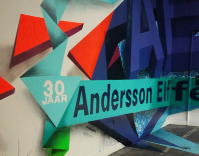 Anamorphic wallpainting for AEF