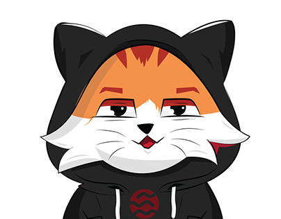 2d Cartoon character design - mascot art for a cat