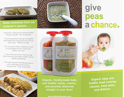 Give Peas a Chance tri-fold brochure
