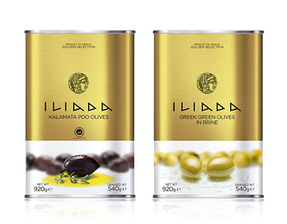 AGROVIM . ILIADA olives tin design