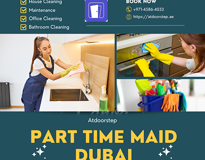 AtDoorStep offers skilled part time maid in Dubai