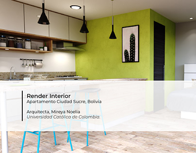 Render Interior Apto - Arquitecta Mireya Noelia
