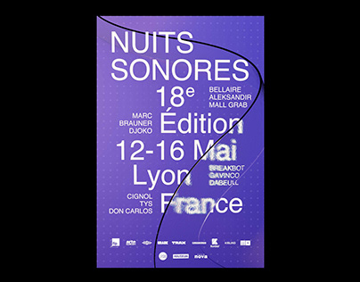 Affiche des Nuits Sonores/ Poster of Nuits Sonores