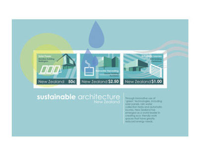 Sustainable Architecture Stamps