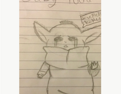 Baby Yoda drawing