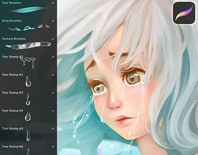 Tears Brushes for Procreate