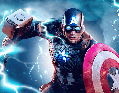 Fotomontaje Capitán América
