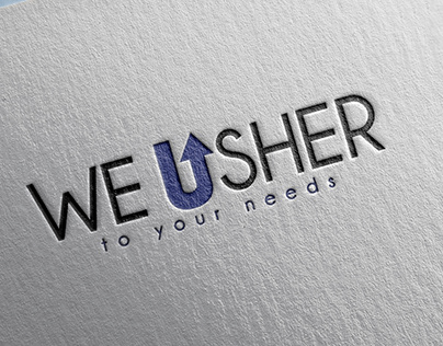 We Usher Logo Design