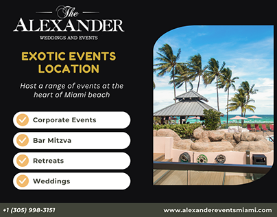 Your Dream Events Unfold at The Alexander Miami