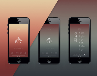Sunrise Sunset Calendar App Redesign Concept