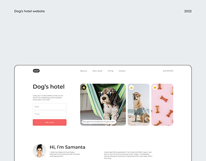 Dog’‎s hotel website