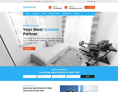Apartments PSD Website Template