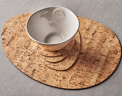Placemats made of natural Portuguese cork