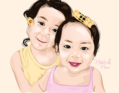 Vector portrait of Natalie and Naomi