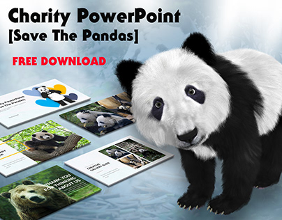 Save The Panda Charity PowerPoint Template Free