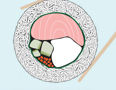 Technical Drawing of Sushi