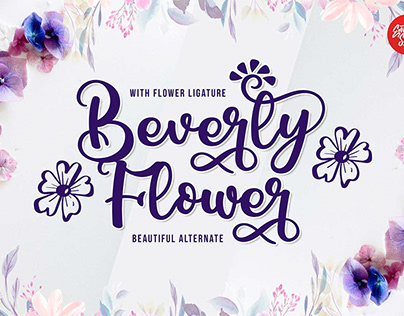 Beverly Flower - Florist Script Font