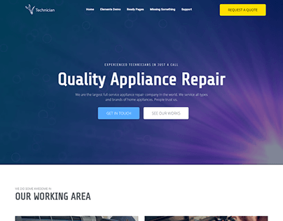 Electrician and Appliance Repair WordPress Website