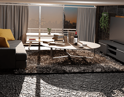 CGI - apartment - living room - high rende