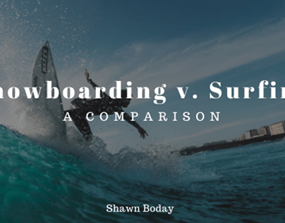 A Comparison of Snowboarding and Surfing
