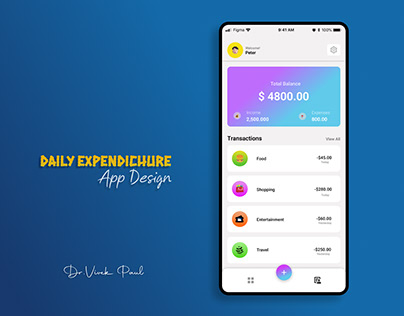 Daily Expendichure App Design