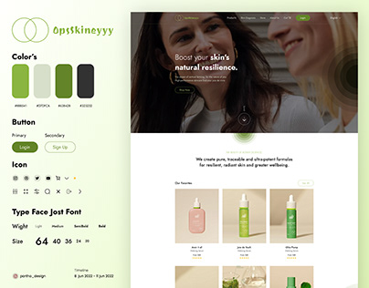 Skin Care Website Design