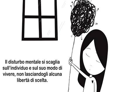 Illustrazione sul disagio mentale per AUSL Bologna