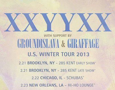 XXYYXX Tour Posters