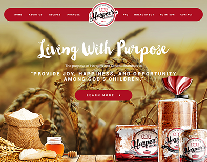 Homepage design for Bread Company