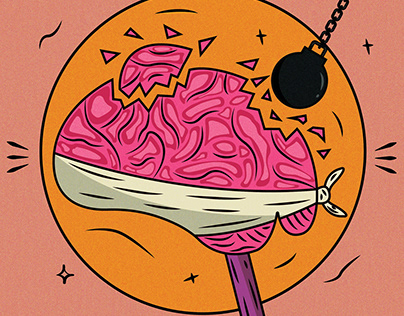 Brain Concussion Illustration