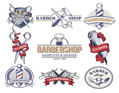 Barber Logo Barbershop Haircut And Shaving