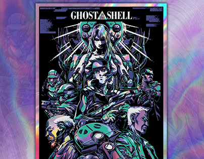 Ghost in the Shell foil Screenprint