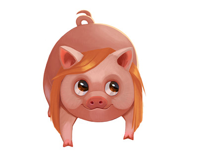 Mini pig Giuseppe in a wig!
