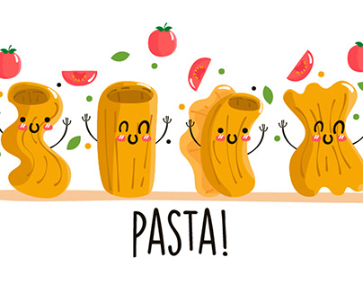 Pasta Cartoon Doodle Character Elements Illustration