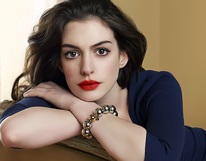 Anne Hathaway Oil Painting