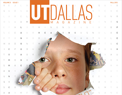 UT Dallas Magazine F12 comm disorders cover