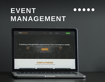 Party Shooterz - Event Management Landing Page