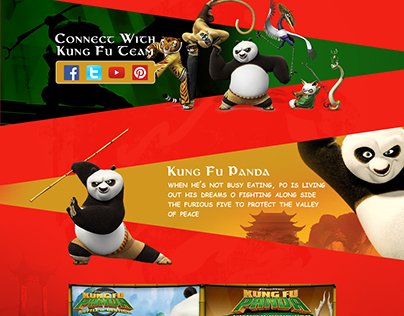 Kung Fu Panda and LEGO website concept
