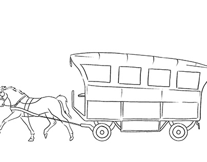 horse cart quick sketch