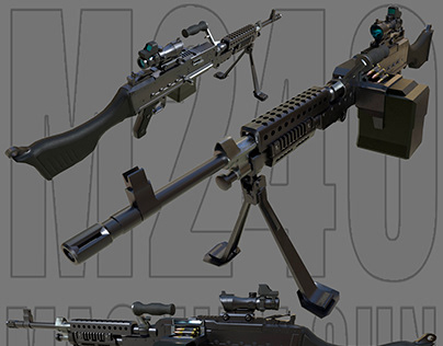 M240 MACHINE GUN (3D)