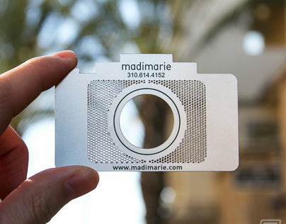 Custom Camera Shaped Stainless Steel Business Card