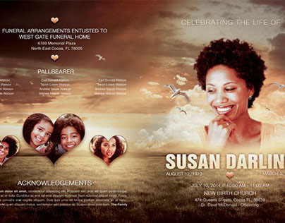 Life of Love Funeral Program Template 006
