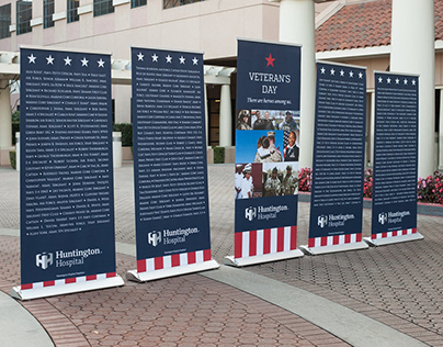 Huntington Hospital Veteran's Day Banners