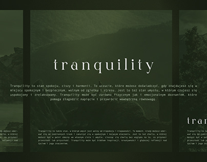 Tranquility - brand identification